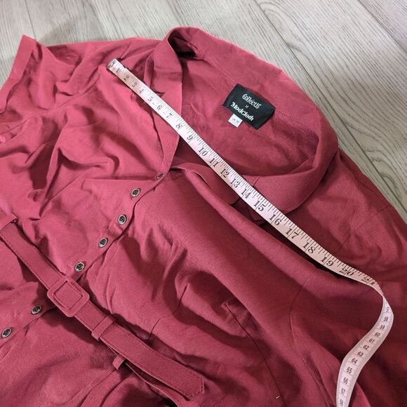 Modcloth X Collectif Cherished Era Maroon Burgundy Red Swing Dress Size 26 - Picture 9 of 10
